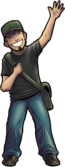 Cartoon of the comic creator, Shawn McCauley